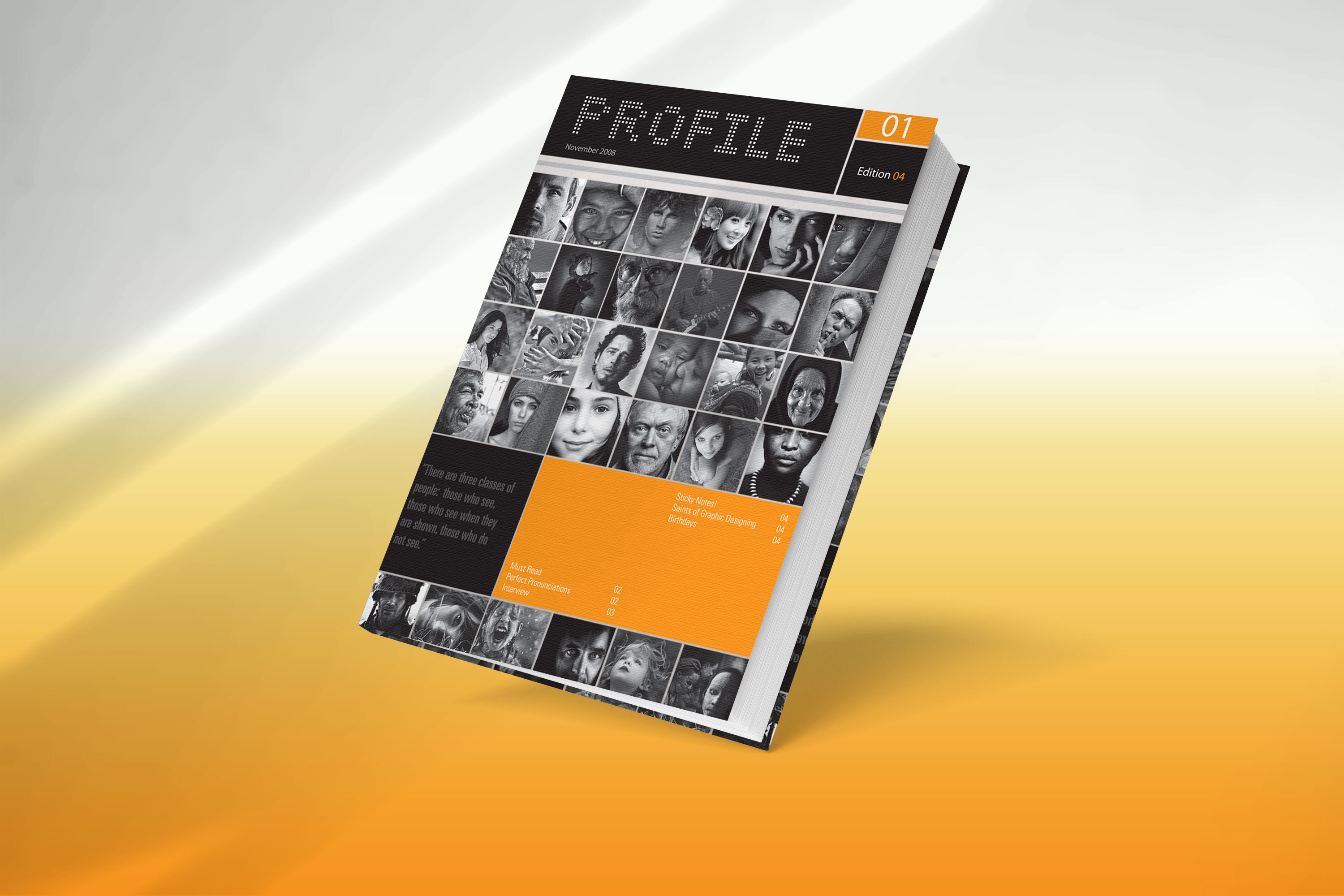 Profile edition 01 cover with portrait grid